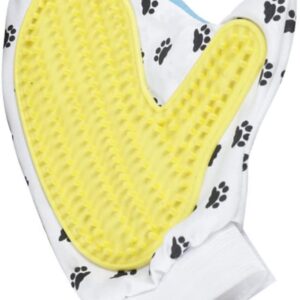 weluyyyi Pet Grooming Glove Efficient Pet Brush Glove Gentle Deshedding Brush Glove for Pet Dog Puppy Cat Rabbit (Random Color)